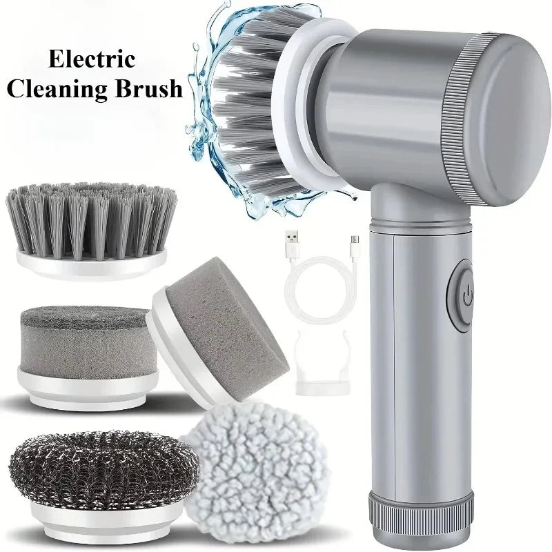 Multi-functional Electric Cleaning Brush for Kitchen and Bathroom - Wireless Handheld Power Scrubber for Dishes, Pots, and Pans